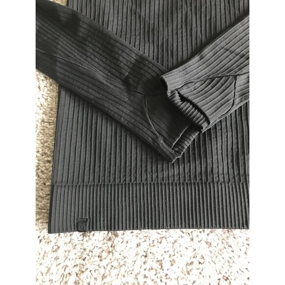 Lulu Lemon Rest Less Pullover| Waist Length | Size 2 | Black Stripe, winter thic - Picture 6 of 6